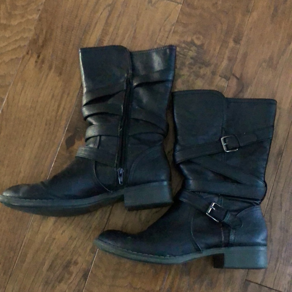 Women's black Moto Boots